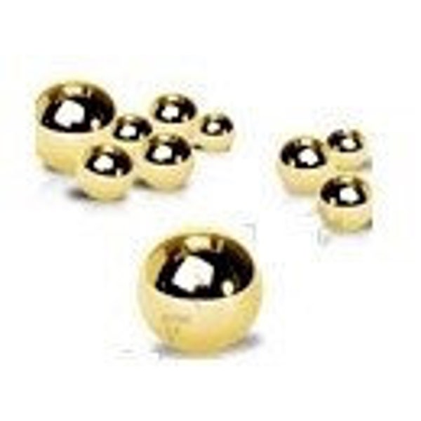 14k Solid Gold 16g Ball, Screws on Any 16G Jewelry - Comes in 2.5mm, 3mm or 4mm. ( nickel free )