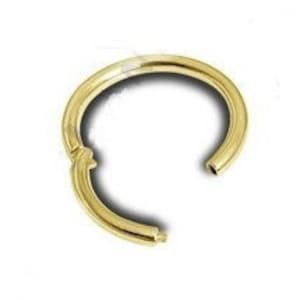 18k Solid Gold Daith Piercing/Hinged Septum Clicker Ring/Nose Jewelry/Rook Earring.. Comes in 20g, 18g, 16g, 14g, 12g or 10g - 4mm to 14mm