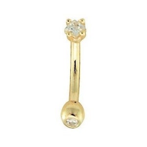 Beautiful 14k Solid Gold Rook Piercing,Daith,Cartilage,Eyebrow Ring Jewelry Set with 2mm Square Swarovski Cz  16g - 6 or 8mm (nickel free)