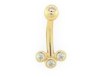 Gorgeous 14k Solid Gold Rook Piercing, Daith Jewelry, Eyebrow Ring Set with Swarovski Cz..16g - 6 or 8mm ( nickel free )