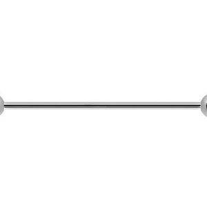 Titanium Internally Threaded Industrial Helix/Cartilage Barbell..Comes with 4mm or 5mm Balls..14g - 26,28,30,32,34,36,38mm or 40mm