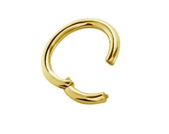 16g Gold Conch Piercing Eternity Clicker..Gold PVD Over 316L Surgical Steel  Comes in 16g - 9,10,11 or 12mm