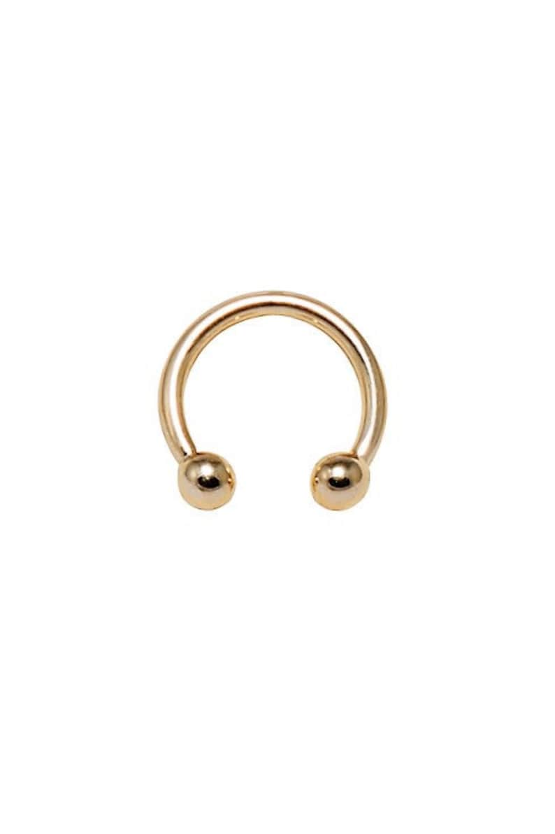 14k Solid Gold Nipple Ring Septum Ear Jewelry Circular Etsy