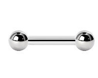 16g Nipple Barbell, Cartilage Piercing Jewelry with 3mm or 4mm Balls..316L Surgical Steel - Come in 8mm, 9mm, 10mm, 12mm, 14mm, 16mm or 18mm