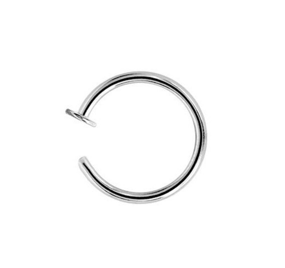 24k Gold Elegant Simple Nose Ring/Hoop - Flat Back – Avanti