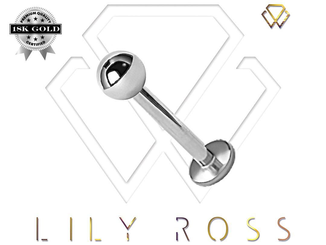 Labret Orecchino Tragus Helix Piercing Stecker Piatto Cristallo Fiore