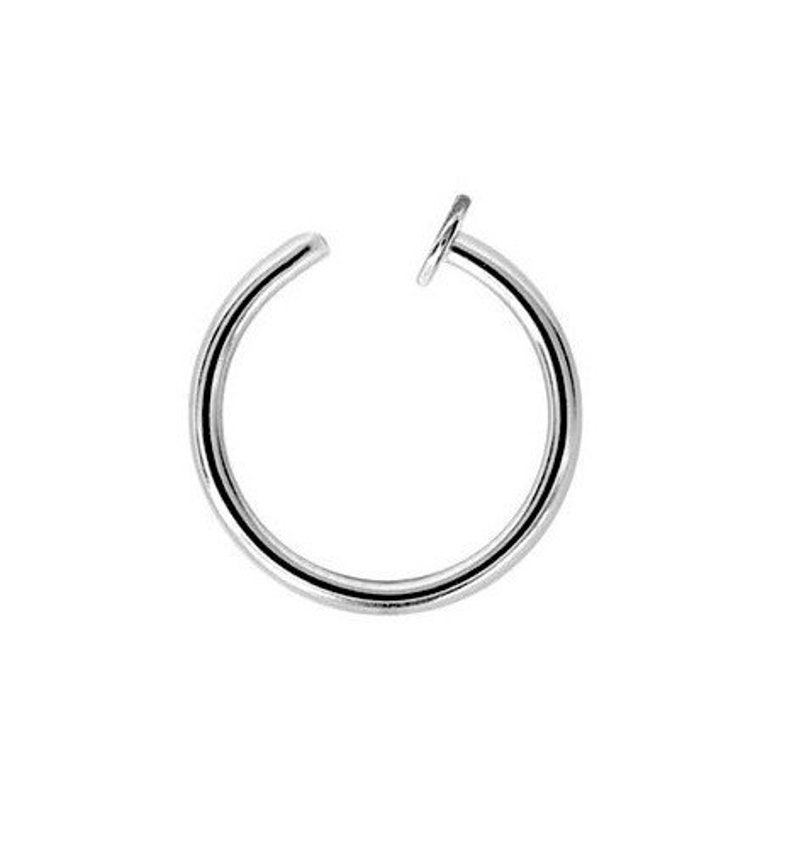 18g Implant Grade Titanium Nose Ring Stopper Nose Hoop Nose Etsy