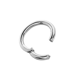 Solid Platinum PT950 Prince Albert Hinged Ring, Septum/Cartilage Ring..14G to 10G From 5mm to 11mm. Extremely hypoallergenic (nickel free)