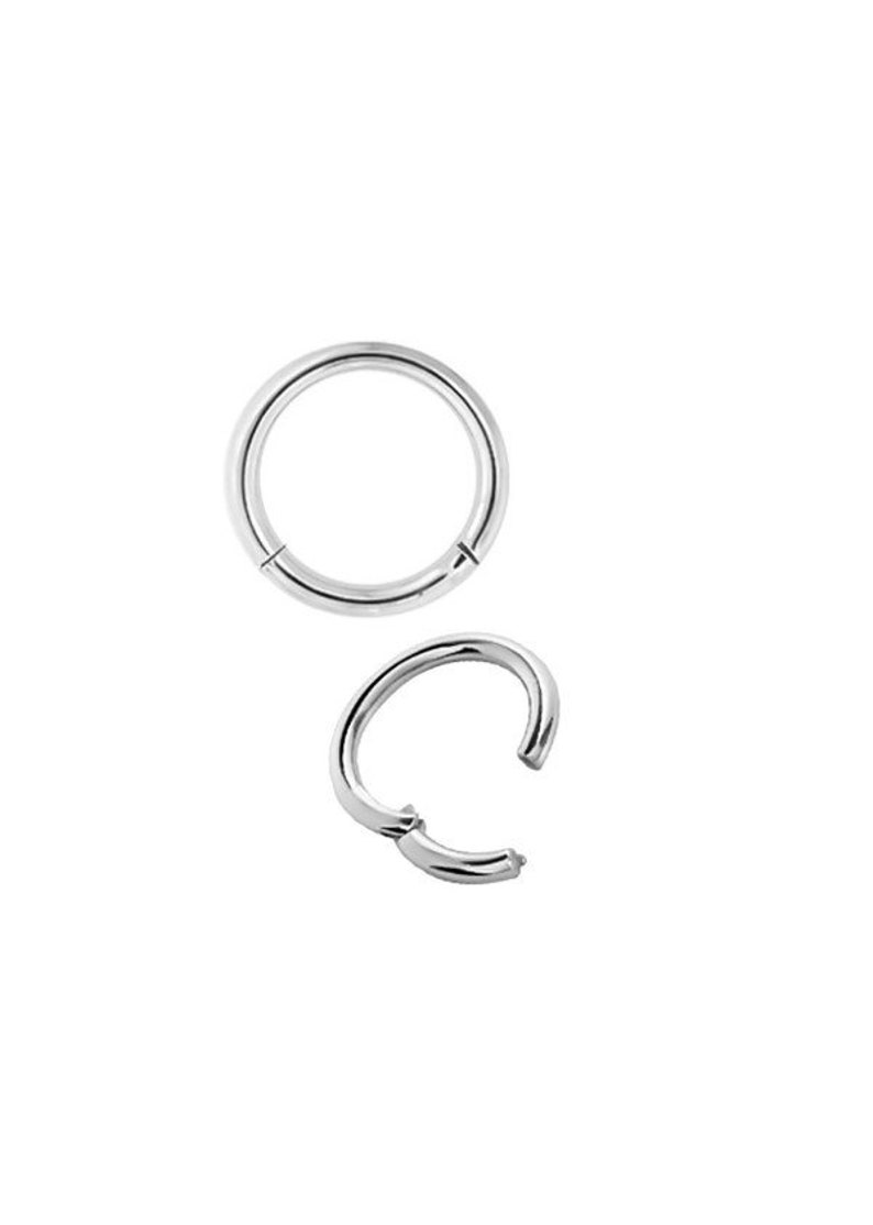 18k Solid Gold Daith Piercing Septum Clicker Rook Earring Nose Jewelry..20g, 18g, 16g, 14g, 12g or 10g 4mm to 14mm image 5