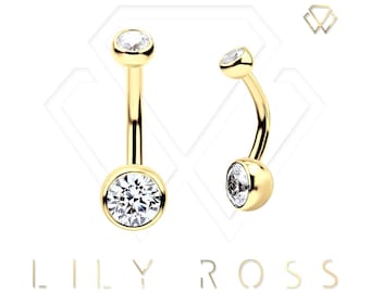 PIERCING OBELICO IN ACCIAIO 316L ANCORA BRILLANTINI - Foto 2