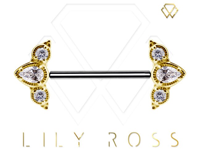18k gold nipple bars discount