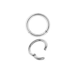 18k Solid Gold Daith/Septum/Rook Piercing Clicker Nose Ring..18k Yellow, Rose or White Gold..20g, 18g, 16g, 14g, 12g or 10g 4mm to 14mm image 2