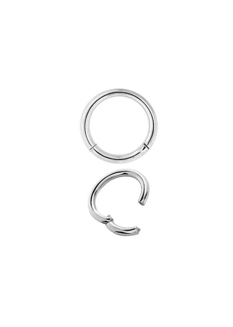 18k Solid Gold Daith/Septum/Rook Piercing Clicker Nose Ring..18k Yellow, Rose or White Gold..20g, 18g, 16g, 14g, 12g or 10g 4mm to 14mm image 2