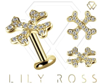 Anatometal 18k Yellow Gold Internally Threaded Virtue End - Mystic