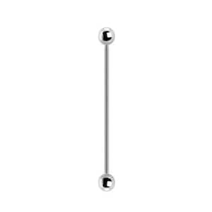 Titanium Internally Threaded Industrial Helix/Cartilage Barbell..Comes with 4mm or 5mm Balls..14g - 26,28,30,32,34,36,38mm or 40mm