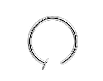 18g Implant Grade Titanium Nose Ring Stopper, Nose Hoop, Nose Jewelry..Livré en 18g - 7, 8 ou 9mm