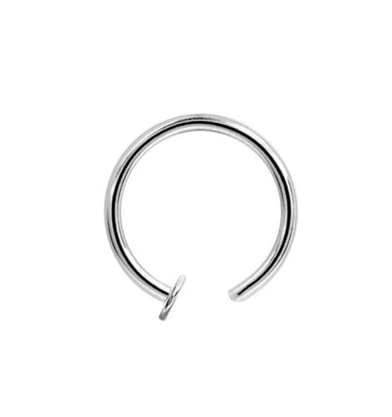Implant Grade Titanium Nose Hoop Ring with Stopper Implant Grade Titanium Nose Hoop Ring with Stopper