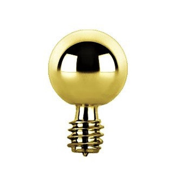 14G Internally Threaded Ball, Screws on Our 14G Titanium Post - Comes in 4mm or 5mm ( nickel free )