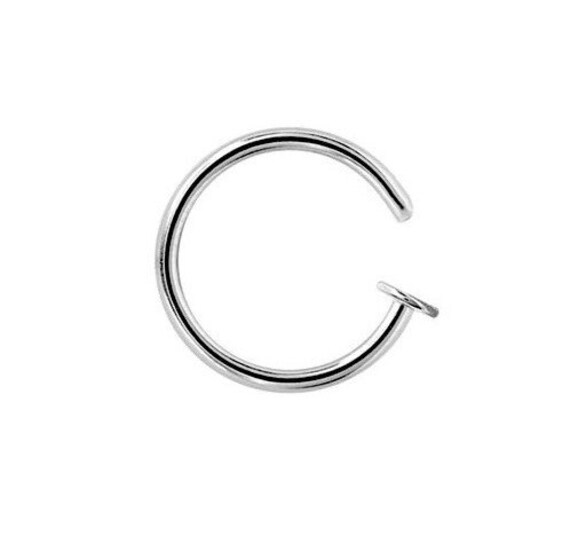Implant Grade Titanium Black PVD Nose Hoop Ring with Stopper Implant Grade Titanium Black PVD Nose Hoop Ring with Stopper