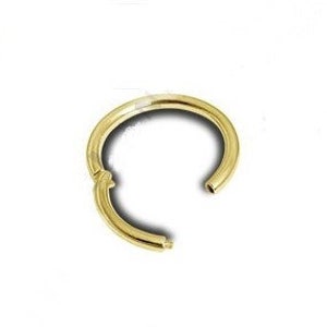 18k Solid Gold Daith Piercing Septum Clicker Rook Earring Nose Jewelry..20g, 18g, 16g, 14g, 12g or 10g 4mm to 14mm image 3