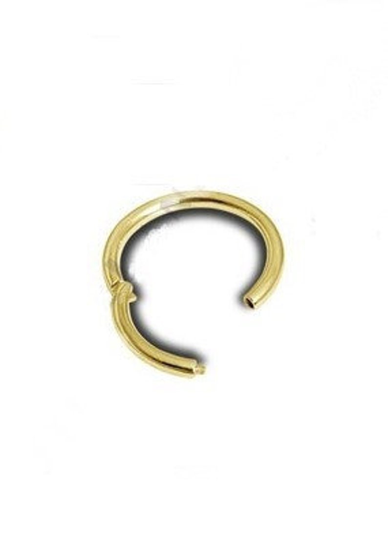 18k Solid Gold Daith Piercing Septum Clicker Rook Earring Nose Jewelry..20g, 18g, 16g, 14g, 12g or 10g 4mm to 14mm zdjęcie 3