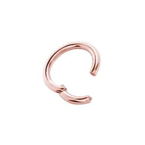 16g Rose Gold Septum Ring Daith Piercing Helix Clicker Rose Gold PVD Over 316L Surgical Steel  16g - 5,6,7,8,9,10,11 or 12mm ( nickel free )