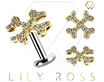 Anatometal 18k Yellow Gold Internally Threaded Virtue End - Mystic