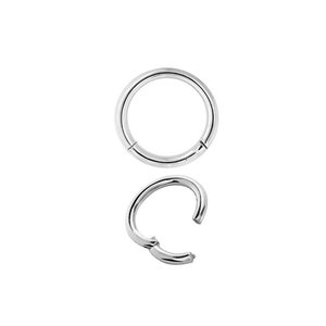 20g Titanium ASTM F136 Medical Grade Nose Ring, Septum Ring, Helix/Rook/Daith Hinged Segment Clicker, Comes in 5,6,7 or 8mm