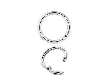 20g Titanium ASTM F136 Medical Grade Nose Ring, Septum Ring, Helix/Rook/Daith Hinged Segment Clicker, Comes in 5,6,7 or 8mm