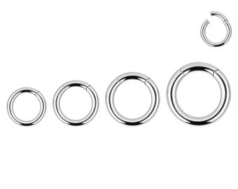 PT950 Platinum Clicker Ring - Minimalist and Handmade I Extremely Hypoallergenic Fine Jewelry for Septum, Daith, Helix, Nose & More