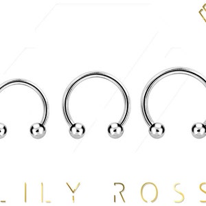 Tiny 18g Daith Piercing Septum Ring/Tragus/Cartilage/Daith/Helix..316L Surgical Steel with Tiny 2mm, 2.5mm or 3mm Balls 18g - 6,7,8 or 10mm