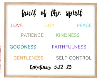 Fruit of the Spirit print for frame