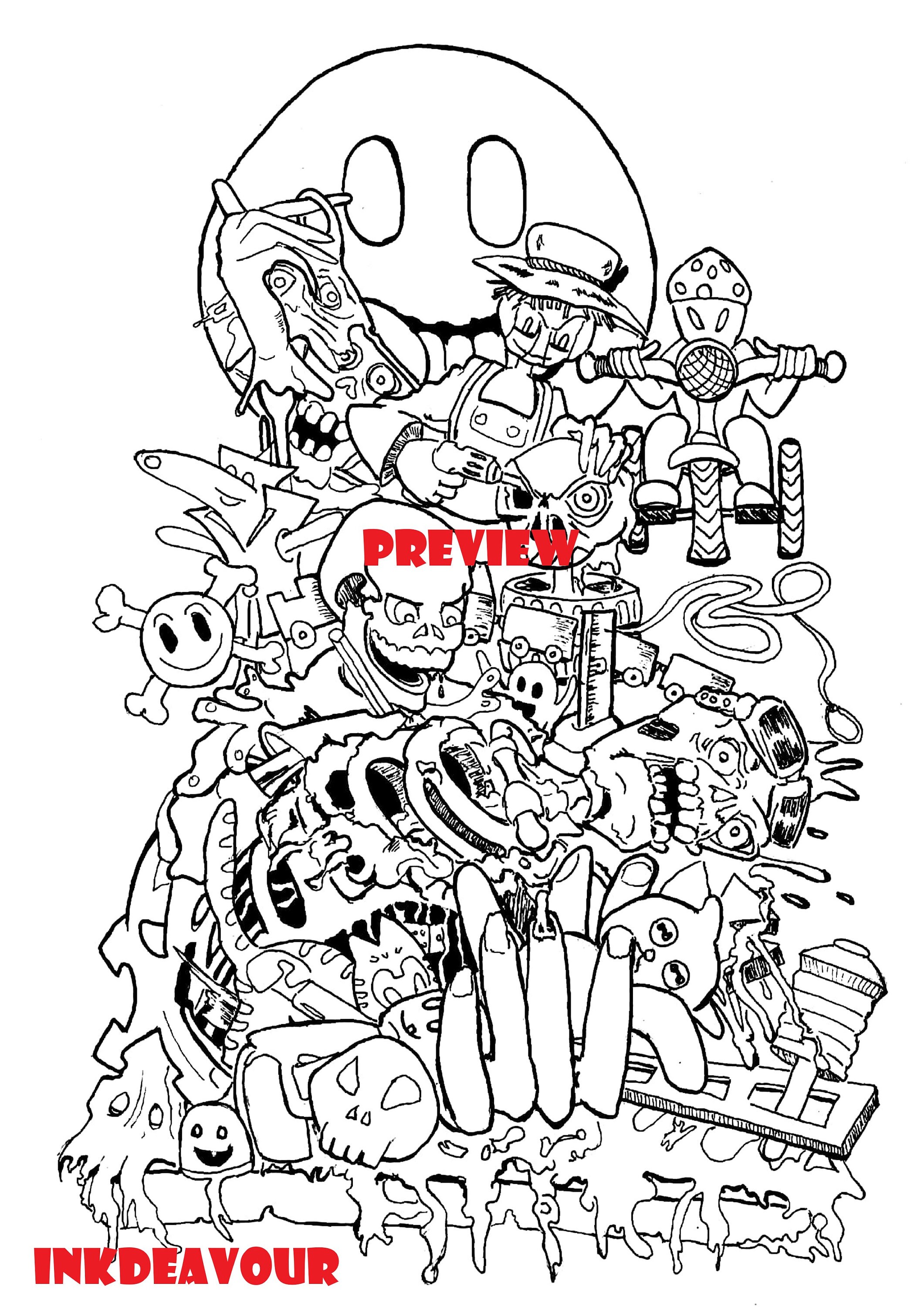 Adult Skull Coloringpages Skull Coloring Skullcandy Coloringpages Doodleart Coloring Doodling Toy Stress Relief Color Therapy Art