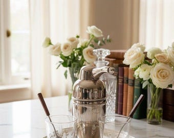 Cocktail Shaker Penguin Art Deco Restoration Hardware Vintage