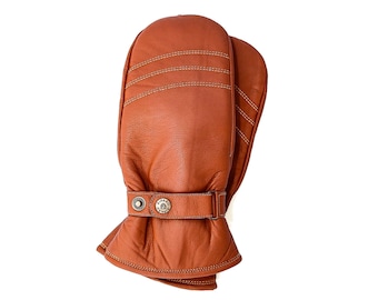 Men's Nappa Leather Winter Mittens (Fleece Lining)