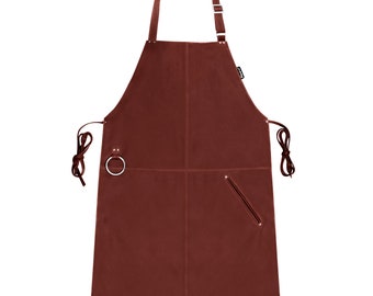 Leather BBQ Kitchen Apron for Men Women - Kitchen Apron - BBQ Apron - Cooking Apron - Butchers Apron - Barista Apron - Grilling Apron