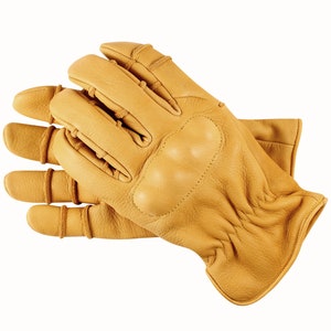 Leather Construction Safety Work Hard Knuckle Gloves for Men