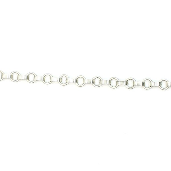 Elegant "Book Chain Link" Sterling Silver Bracelet