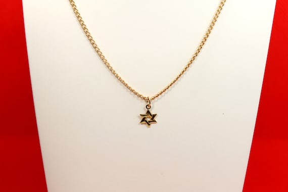 ア*ラ様 K18 gold-plated Star Pendant 18k Gold Star Pendant with laser rope type chain - Made in