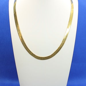Eye Catching Herringbone Gold Plated Necklace