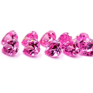 19.11 Carats (10 Pieces) Heart Cut Cubic Zirconia