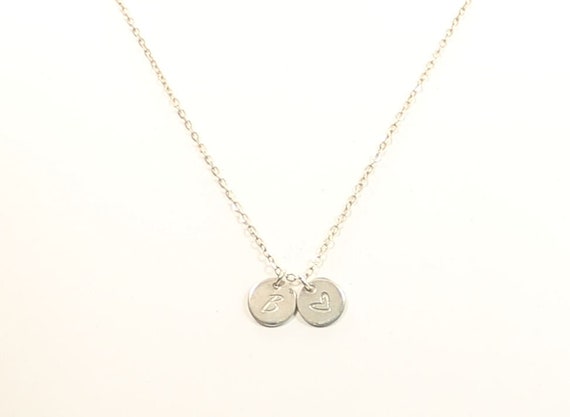 Vintage Handcrafted Sterling Silver Dual Pendants (heart, B