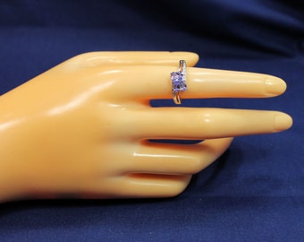 Pear Tanzanite Sterling Silver Ring, Size 7
