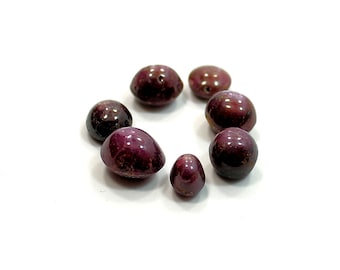 Mixed Lot of 7 Oval and Round Cabochon 23.88 Carat  Natural Ruby