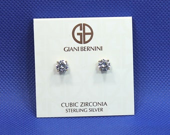 Eye Catching Pair of GIANI BERNINI 18K Y/G Sterling Silver Stud Earrings