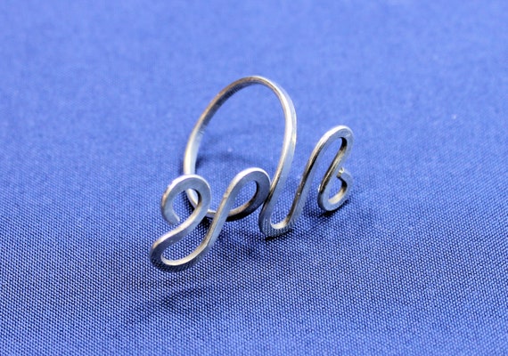 Handcrafted Sterling Silver "Scroll" Ring - Size … - image 2