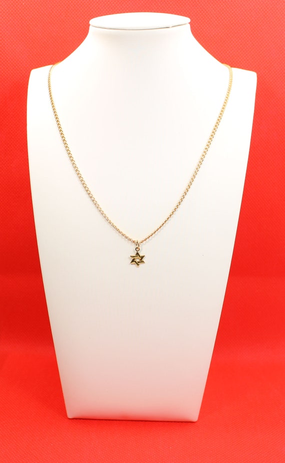 18 Inch Curb Estate Chain With STAR Pendant Gold Plated - Etsy