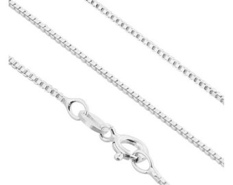 925 sterling silver chains, box link chain, necklace, for pendant, Italian silver, 16” 18”, 20” chains, silver necklace, the silver showroom