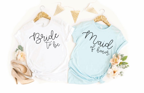 bridal party shirts for wedding day
