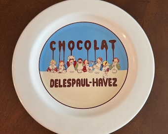 Pottery Barn- Chocolat Delespaul-Havez Dessert Plate (Blue)